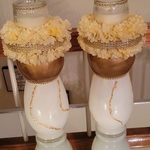 Glass candle holders